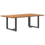 vidaXL Eettafel rechthoekig 220x120x74 cm massief eikenhout, Huis en Inrichting, Tafels | Eettafels, Verzenden, Nieuw