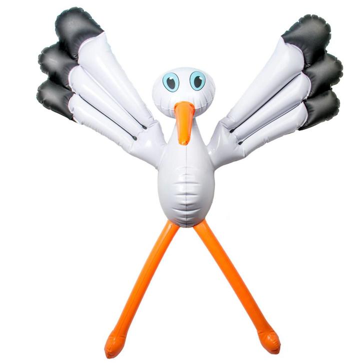 Raam Ooievaar Opblaasbaar 70cm, Hobby en Vrije tijd, Feestartikelen, Nieuw, Verzenden