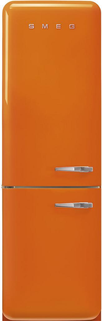 Smeg FAB32LOR5 retro jaren 50 koelkast oranje - linksdraaien, Witgoed en Apparatuur, Koelkasten en IJskasten, 150 tot 200 liter