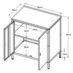 Kast Bolognano voor buiten 92x80x50 cm zwart mat casa.pro, Verzenden, Nieuw