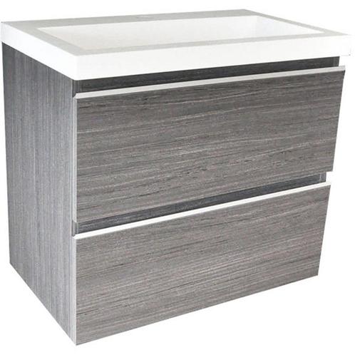 Wiesbaden Shall Onderkast - 60x36cm - Houtnerf Grijs, Huis en Inrichting, Badkamer | Badkamermeubels, Nieuw, Ophalen of Verzenden
