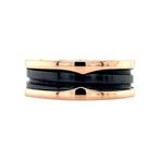 Rosegouden Bvlgari ring B.zero1 keramiek 18 karaat, Verzenden, Zo goed als nieuw, Zwart, Goud