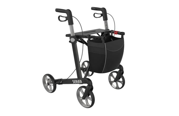Rollator lichtgewicht Server Comfort Large zwart, Diversen, Verpleegmiddelen, Nieuw, Ophalen of Verzenden