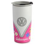 RVS Thermosbeker 500ml  Roze Summer Love - Volkswagen T1 NIE, Ophalen of Verzenden, Nieuw