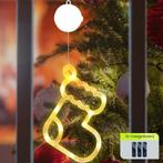 Kerstverlichting Raam Kerstsok - 16x16cm - Inclusief, Diversen, Kerst, Verzenden, Nieuw