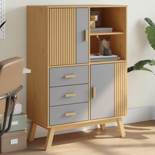 vidaXL buffetkast OLDEN 85x43x125 cm massief grenenhout, Huis en Inrichting, Kasten | Buffetkasten, 25 tot 50 cm, Nieuw, Grenenhout