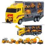 Speelgoed vrachtwagen met heftruck, wals, bulldozer, cement, Nieuw, Ophalen of Verzenden