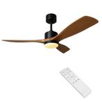 LED Plafondventilator | Hout Zwart | 18W | 1440 lumen, Ophalen of Verzenden, Nieuw, Plafondventilator
