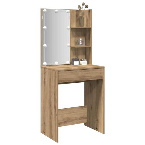 vidaXL Kaptafel met LED-verlichting 60x40x140 cm artisanaal, Huis en Inrichting, Tafels | Salontafels, 50 tot 100 cm, Nieuw, Minder dan 50 cm