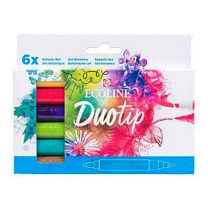 Duotip marker ecoline botanisch set 6 kleuren | Set a 6 stuk