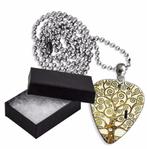 Aluminium plectrum ketting met afbeelding van de Levensboom, Ophalen of Verzenden, Nieuw