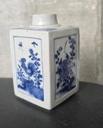 Theekistje / doosje - Blauw en wit