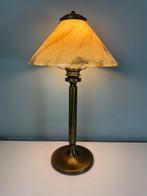 Lamp - Verfijnde Art Deco Tafellamp met Gemarmerde Uranium