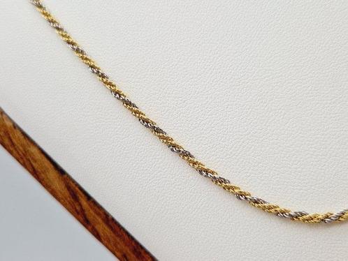 Halsketting - 14 karaat Geel goud, Tweekleurig - Armband,, Sieraden, Tassen en Uiterlijk, Kettingen