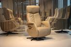Relaxfauteuil/2 motoren/accu De Toekomst/leer/extra small, Huis en Inrichting, Fauteuils, Nieuw, Leer