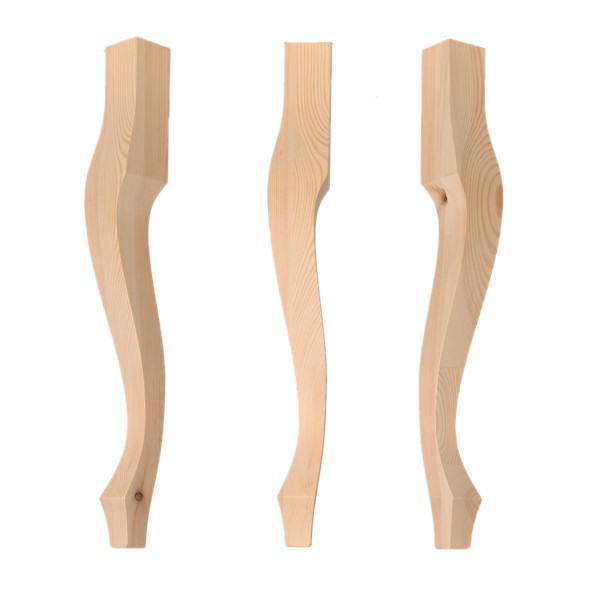 Strakke Queen Ann houten tafelpoot 750x90mm, Huis en Inrichting, Tafelonderdelen, Tafelpoot, Nieuw, Grenenhout, Ophalen of Verzenden