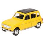 Modelauto Renault 4 geel 11 cm - Modelauto, Hobby en Vrije tijd, Modelauto's | Overige schalen, Nieuw, Verzenden