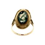 Gouden vintage ring met mosagaat 14 krt, Ophalen of Verzenden, Nieuw