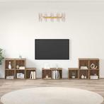 vidaXL TV-kast set Wandgemonteerd 8 pcs Artisan Eiken, Huis en Inrichting, Minder dan 50 cm, Verzenden, Nieuw, Minder dan 100 cm