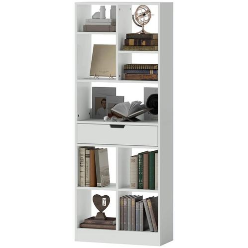 TRUUSK Boekenkast Staande Kast Met 9 Planken, 1 Lade, Opberg, Huis en Inrichting, Kasten | Boekenkasten, Nieuw, Verzenden
