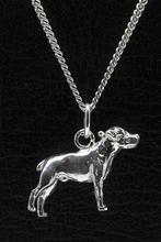 Zilveren Amerikaanse bulldog ongecoupeerd ketting hanger ..., Verzenden, Nieuw