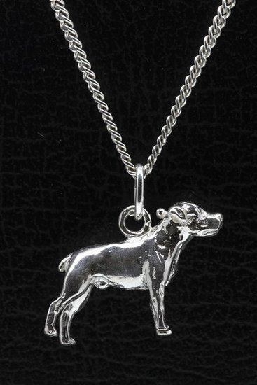 Zilveren Amerikaanse bulldog ongecoupeerd ketting hanger ..., Sieraden, Tassen en Uiterlijk, Kettinghangers, Verzenden