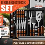 BBQ accesoires - RVS Barbecuebestekset - 37-delig - Bruin -, Huis en Inrichting, Verzenden, Zo goed als nieuw