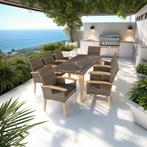 Wicker tafel Foggia 196x87x76cm - natuur, Tuin en Terras, Verzenden, Nieuw