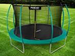Trampoline 374 cm groen - met gebogen net & ladder - max..., Ophalen of Verzenden, Nieuw