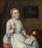 Hendrik Carre (1732-1814) - Young woman holding a songbook