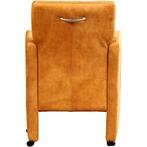 Leren eetkamerstoel Pleasure - Kenia Cognac (cognac) - Met, Huis en Inrichting, Stoelen, Overige kleuren, Nieuw, Leer, Ophalen of Verzenden