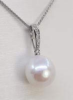 Ketting met hanger - 14 karaat Witgoud - 0.04ct. tw. -, Sieraden, Tassen en Uiterlijk
