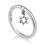 Ring Davidster, zilveren Ring uit Israel met een hangend ..., Verzenden, Nieuw