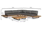 New York hoek loungeset 4-delig teak, Tuin en Terras, Tuinsets en Loungesets, Ophalen of Verzenden, Nieuw