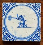 Tegel (2) - Jager / militair / soldaat - 1600-1650 - 2 vroeg, Antiek en Kunst
