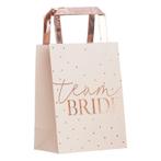 Team Bride Party Tasjes Rose Goud stippen (5st), Ophalen of Verzenden, Nieuw