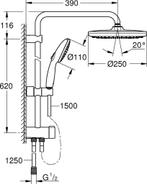 GROHE QuickFix Vitalio Start 250 Flex douchesysteem -, Verzenden, Nieuw