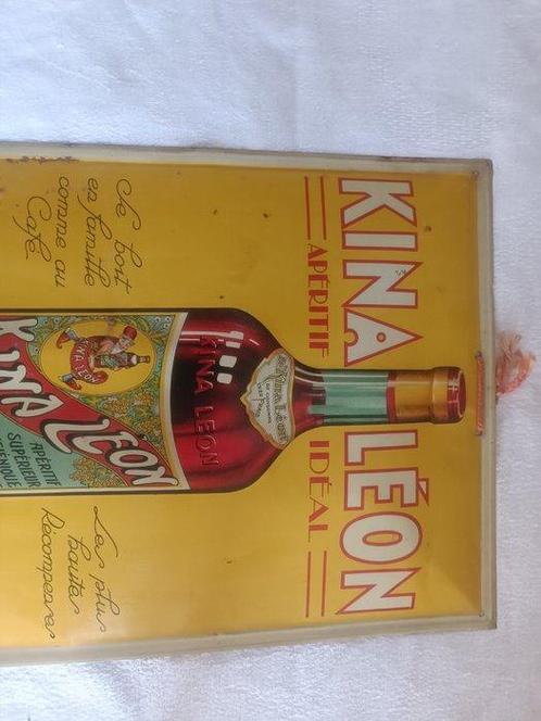 kina léon - B. Sirven - Reclamebord - Staal, Antiek en Kunst, Antiek | Wandborden en Tegels
