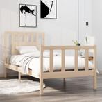 vidaXL Bedframe massief hout 90x190 cm, 90 cm, Eenpersoons, Bruin, Verzenden