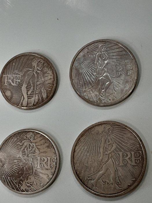 Frankrijk. Euro 2008/2009 (4 monnaies) (Zonder Minimumprijs), Postzegels en Munten, Munten | Europa | Euromunten