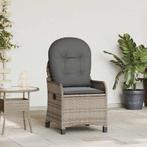 vidaXL Ligstoel Grijs 56 x 66 x 95cm poly rattan, Verzenden, Nieuw, Rotan