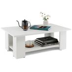 Coast Salontafel - 2-Laags - Hout - 90 x 52 x 32 cm - Wit, Verzenden, Nieuw