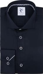 R2 Overhemd Twill Navy maat 45 Heren, Verzenden, Nieuw, Blauw, R2 Amsterdam