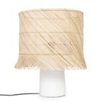De Rattan Tafellamp - Wit Naturel, Verzenden, Nieuw