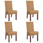 vidaXL Eetkamerstoelen 4 st natuurlijk rattan bruin, Huis en Inrichting, Stoelen, Verzenden, Nieuw, Bruin