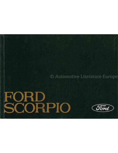 1989 FORD SCORPIO INSTRUCTIEBOEKJE DUITS, Auto diversen, Handleidingen en Instructieboekjes