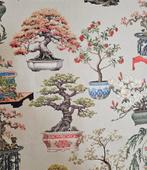 300x300 cm! Exclusieve bonsaï op katoenen satijnstof met Art