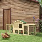 TRUUSK Kippenhok 204 X 85 X 93 Cm Kippenren Met Nestkast Vri, Dieren en Toebehoren, Verzenden, Nieuw