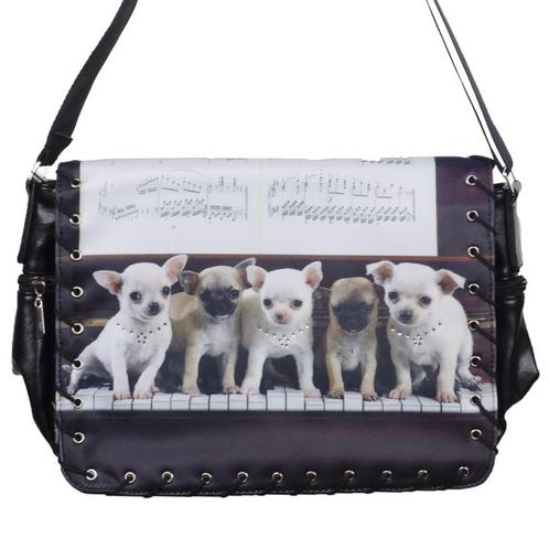 Schoudertas chihuahua NIEUW, Sieraden, Tassen en Uiterlijk, Tassen | Schoudertassen, Zwart, Nieuw, Ophalen of Verzenden