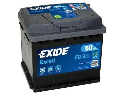 Exide 50AH Accu EB500 Batterij 450A Excell 12V Loodaccu B..., Auto-onderdelen, Accu's en Toebehoren, Nieuw, Ophalen of Verzenden